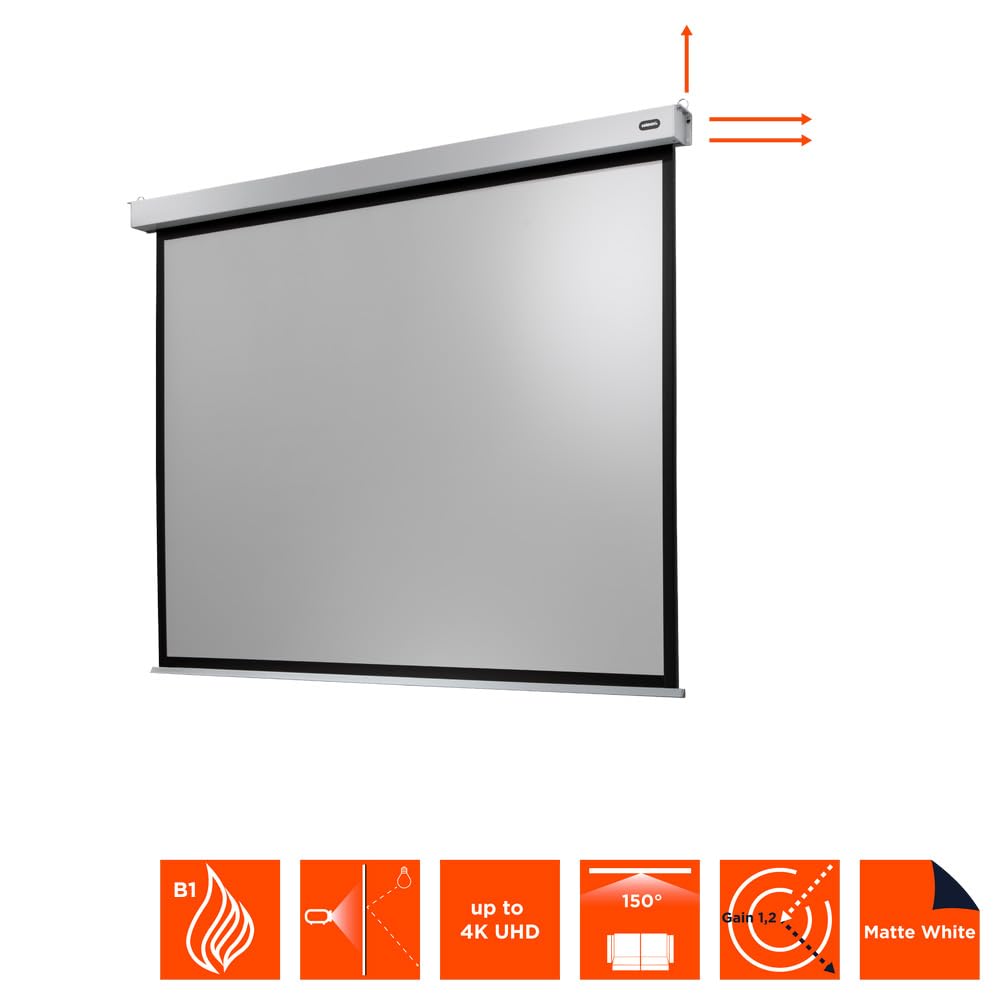 celexon eléctrica Cine en casa- y Negocios -Motor-proyector-Pantalla Incl. Caja de Control y Mando a Distancia Motor Professional Plus -180 x 135 cm - 4:3