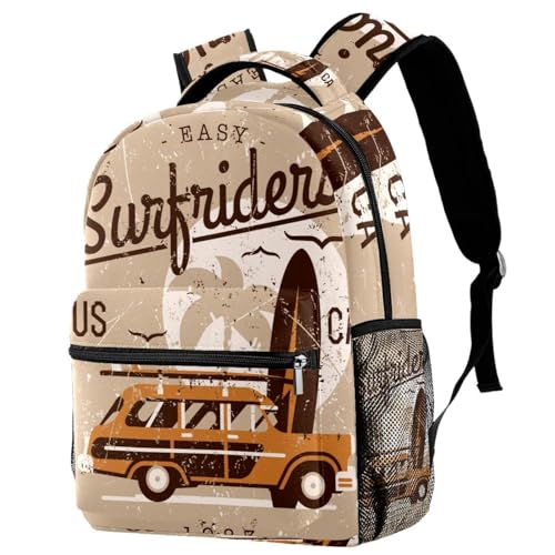Sac à dos d'école multicolore 29.4x20x40cm pour voyage et loisirs