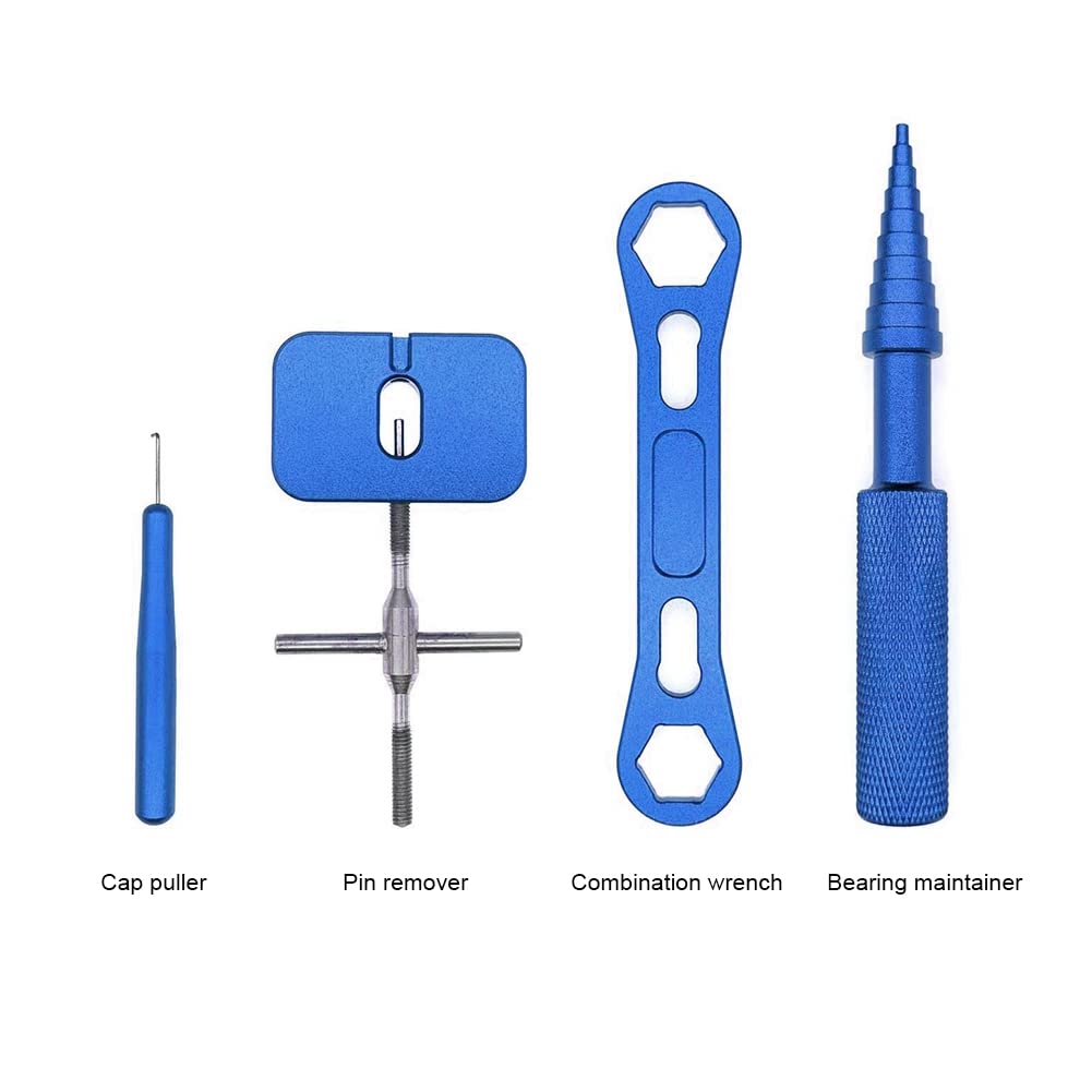 Jkjhbhged Reel Repair Tool Kit for Fishing Reel Maintenance Spool Disassembling Wrench Blue