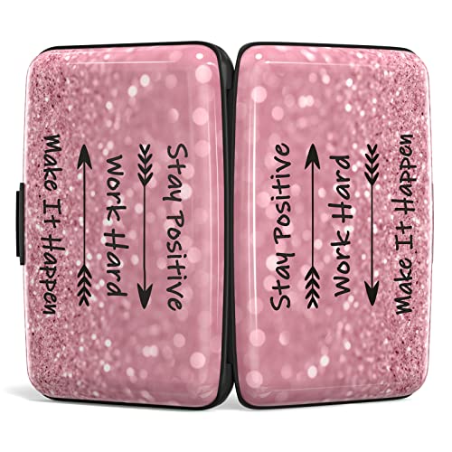 Image of Credit Card Holder, Mini Aluminum Card Wallet RFID Blocking Slim Metal Hard Card Case for Women Men, Work Hard