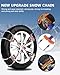 SCITOO Snow Chains Quick Fit Easy Installation,Tire Traction Chain For Car Pickup Trucks SUV,Portable Reusable Adjustable Universal Emergency Anti-Skid Thickening Tire Chains - Set of 8