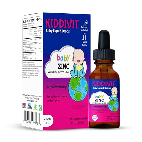 Kiddivit Baby Zinc Liquid Drops with Elderberry