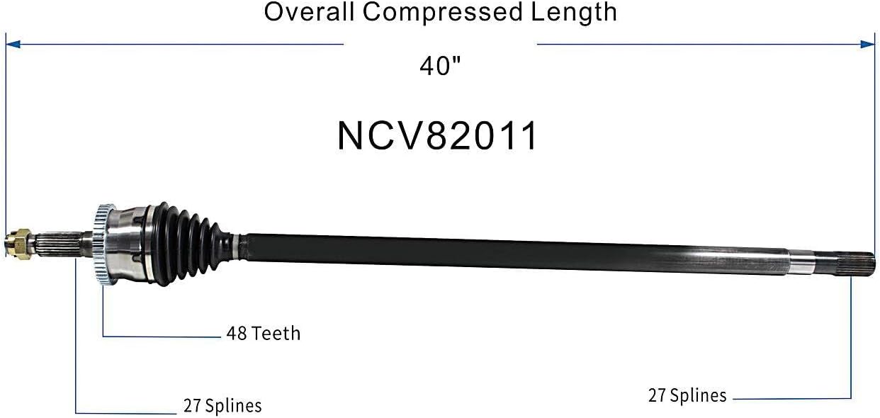 GSP NCV82011 CV Axle Shaft Assembly - Right Front (Passenger Side)