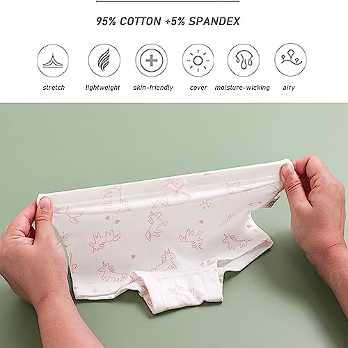 Kiench Girls' Underwear Boyshorts Cotton Panties 6-Pack3