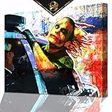 Joker Wall Art - Modern Pop Up Street-Art Canvas - Graffiti Print - Real Wood Frame