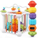 JoyLife Juguetes Bebes 6-12 Meses, Montessori de Juguetes Educativos Aprendizaje Juegos de Bloques de Clasificación con Forma, Regalo Juego de Combinación de Color Juguete para Niños