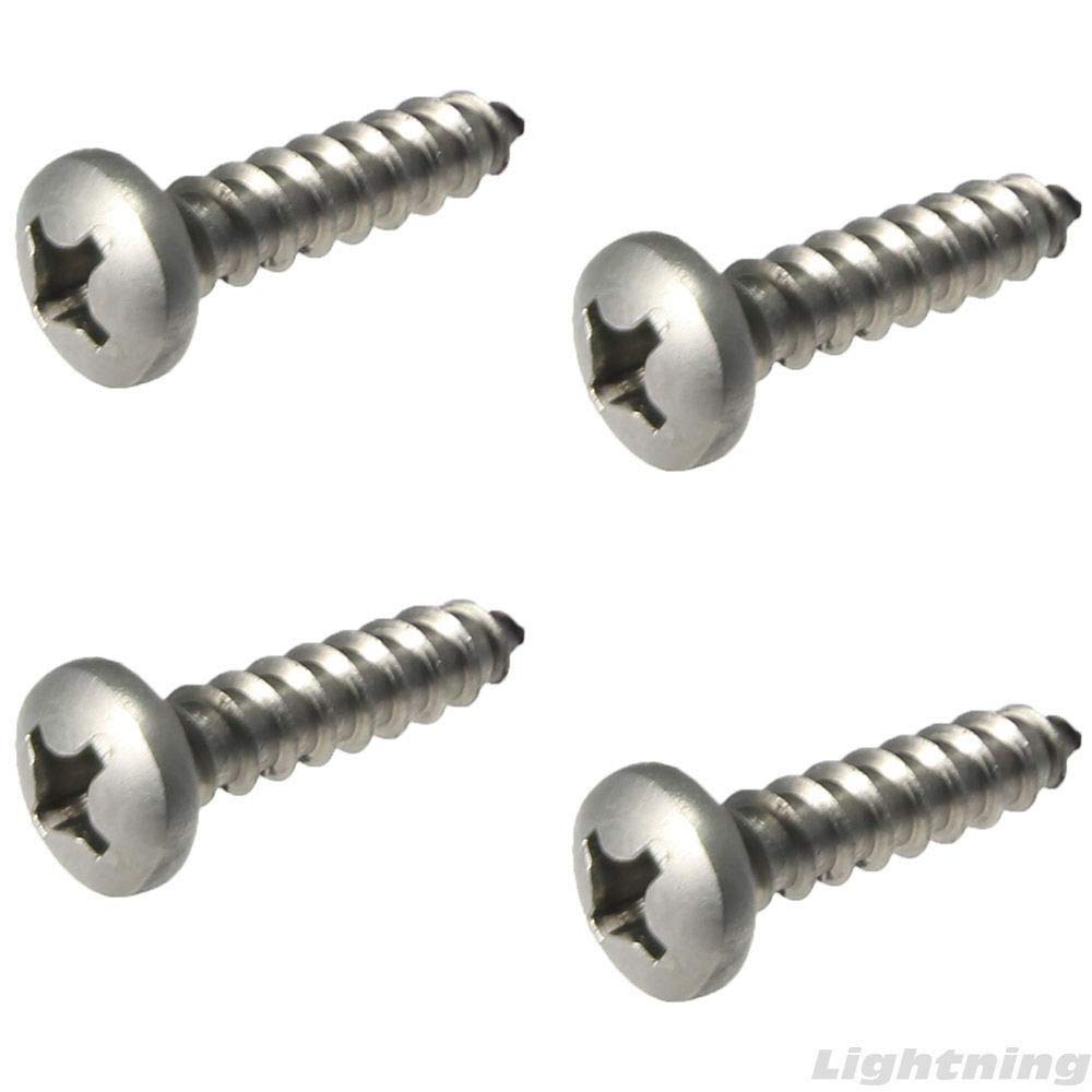Pan Head Sheet Metal Screws 316 Stainless Steel Marine Grade #4X3/4'' Qty 50