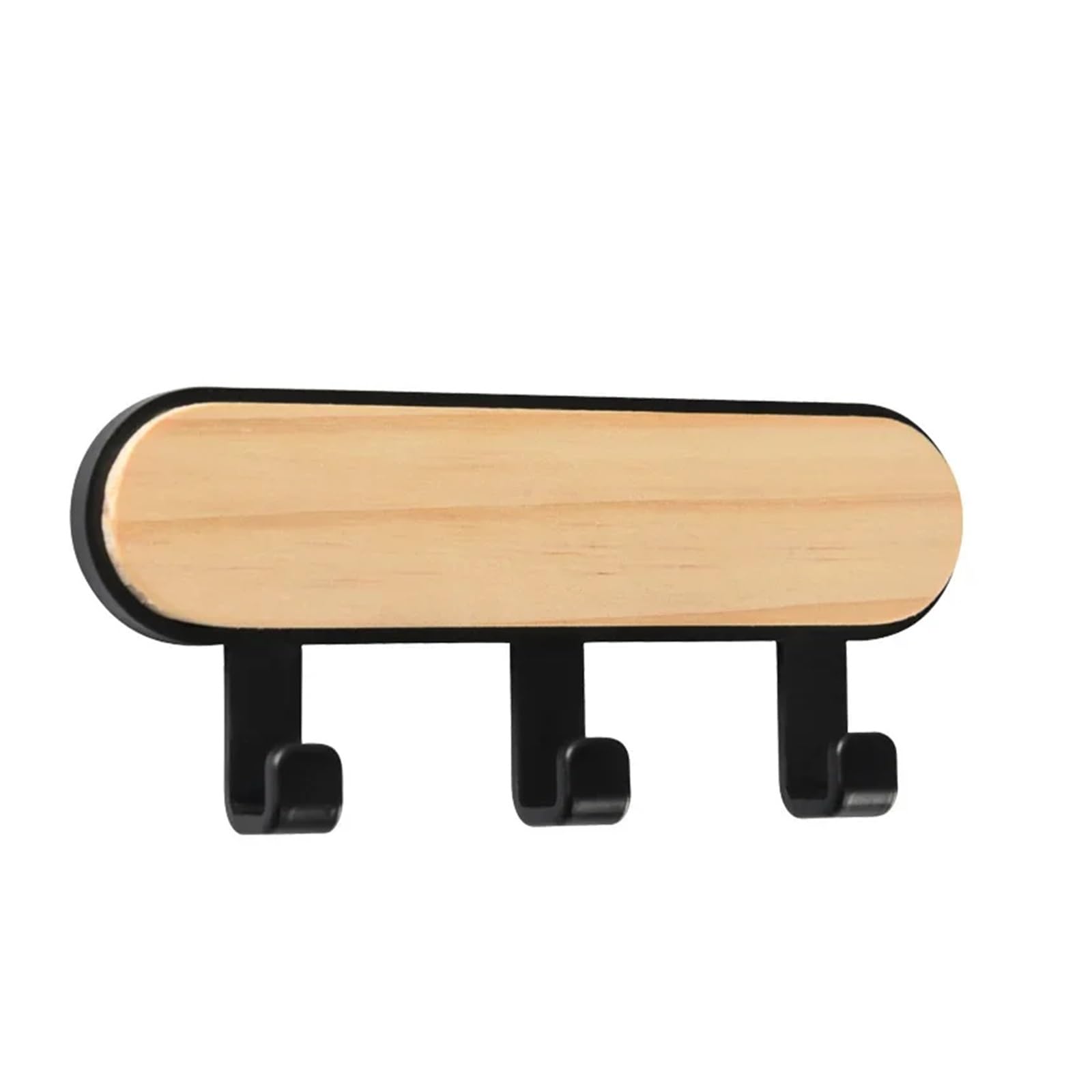 Drewniany hak bez otworów ABS Wiskoza Drzwi Okna Odzież Kuchnia Hak ścienny Wiskoza Wielofunkcyjny Łazienka Narzędzia Przechowywanie(Three rows black,8pcs)