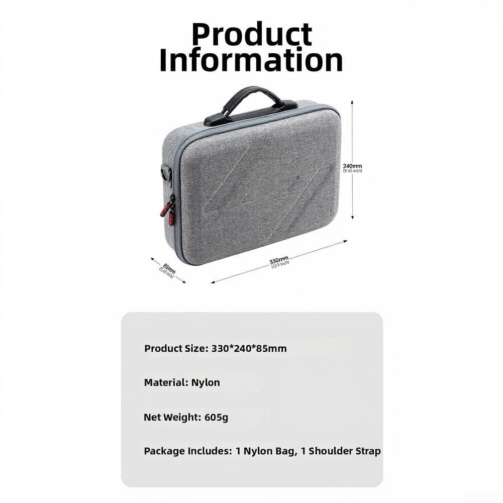 Tragetasche für Lito1 Kit, wasserdichte Nylon-Hartschalen-Aufbewahrungstasche mit Crossbody-Gurt für Reisefotografie