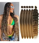 Synthetic Boho Braiding Hair Brown to Honey Blonde Deep Wave Boho Braids Hair for Braiding