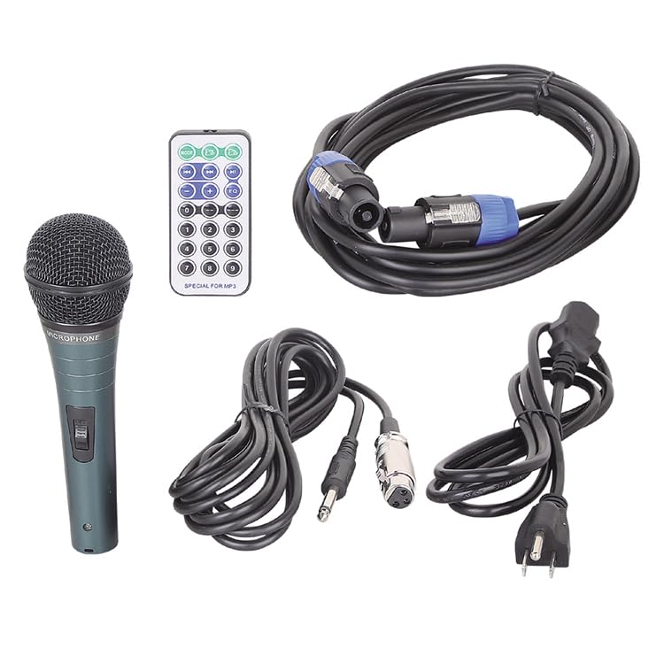 Melltimbro 1000 Watts 12-Inch Powered PA Speaker System with Bluetooth/USB Drive Read Function/SD Card Reader/FM Radio/Remote Control/Speaker Stand