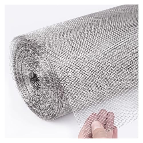 DTVEW Malla de Alambre Acero Inoxidable 304, 5 Mallas (4500 Micras) para Jaulas Aves Corral Alambre 0,6mm para Ratones Campo Diámetro(1x30m)