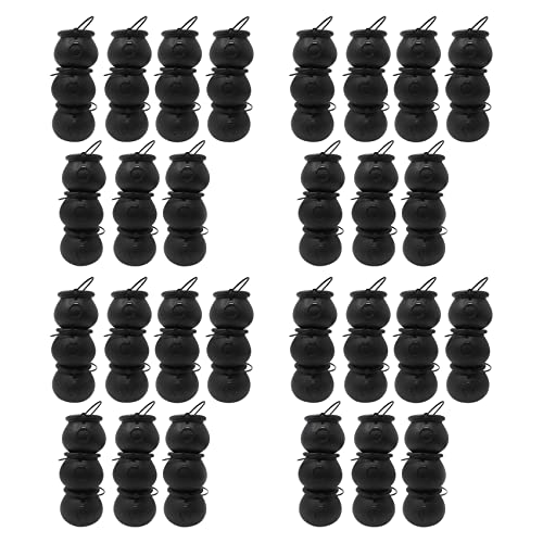 Janasiba Juego de 96 cuencos de plástico negro para caramelos de bruja para Halloween. Favores de fiesta de día