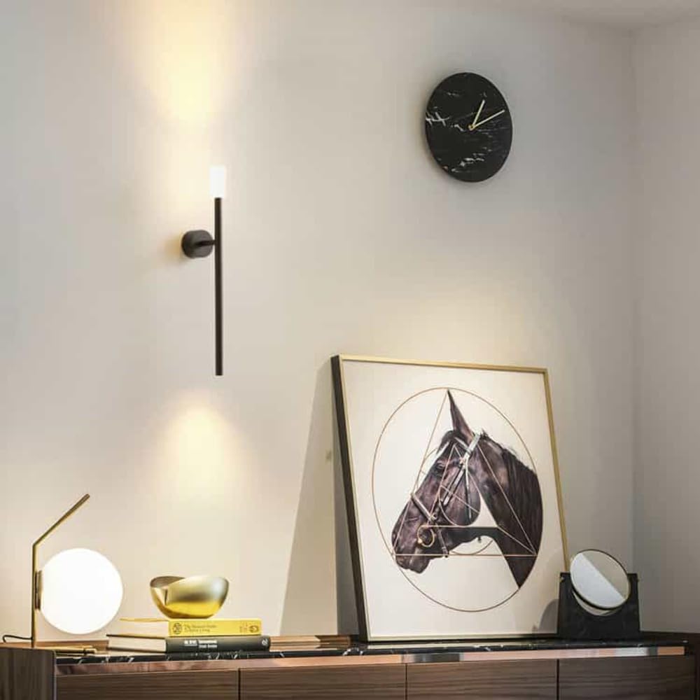 Ultra Beam Lighting 2W Black Up & Down LED Wall Light – 140lm LEDs, 3000K Warm White, Modern Spike‑Design Indoor Wall Sconce, 470×65×118mm, IP20, Integrated Driver, 3‑Year Guarantee