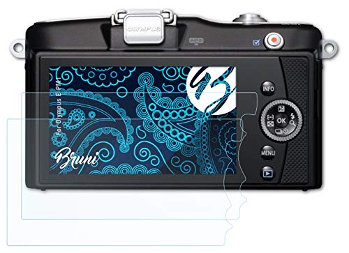 Bruni Screen Protector compatible with Olympus E-PM1 Protector Film, crystal clear Protective Film (2X)