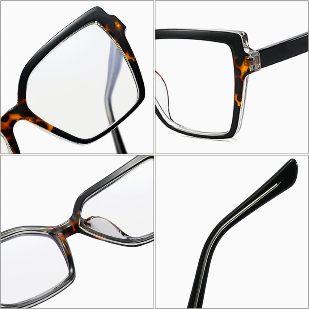 Montatura per occhiali Cat Eye Donna Montatura trasparente anti luce blu Montatura leopardata ottica da uomo