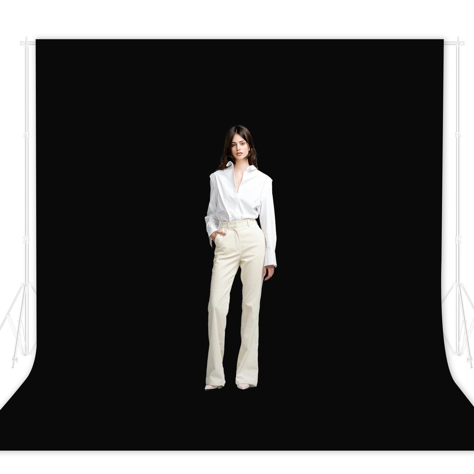 Emart 8.5x10ft Black Photo Backdrop for Photography Background Screen for Photo Video Studio