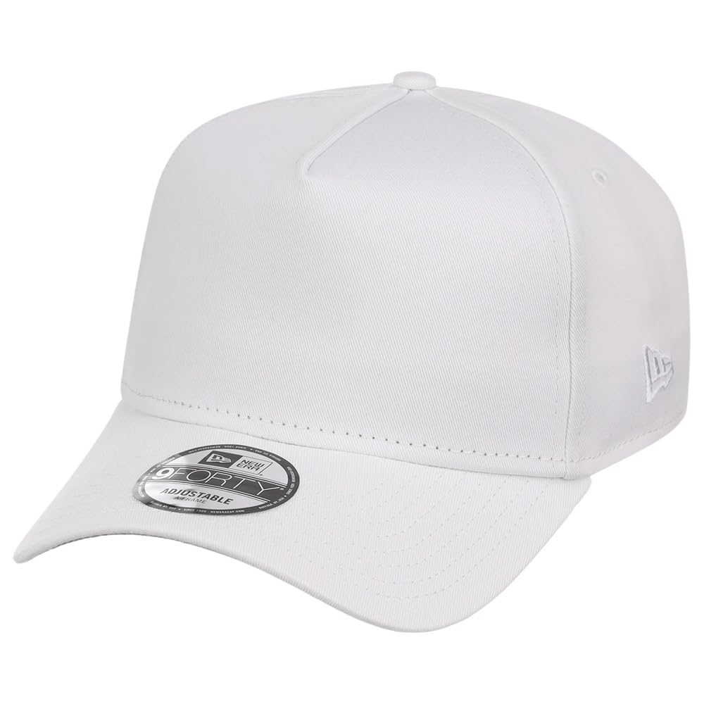 New Era 9FORTY A-Frame Snapback  Blank Custom Cap with Performance Fit from the Icon of Sports and Streetwear Culture One Size White
