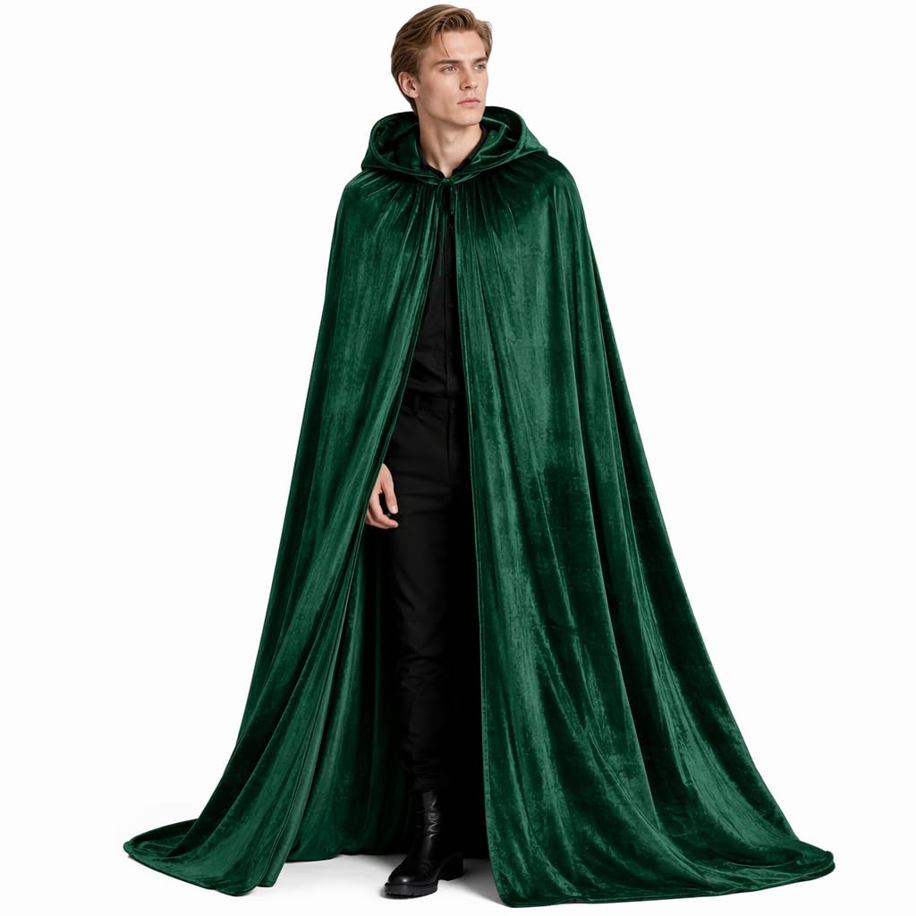 YFHUVB Green Cloak 170cm, Traitors Cloak Cape