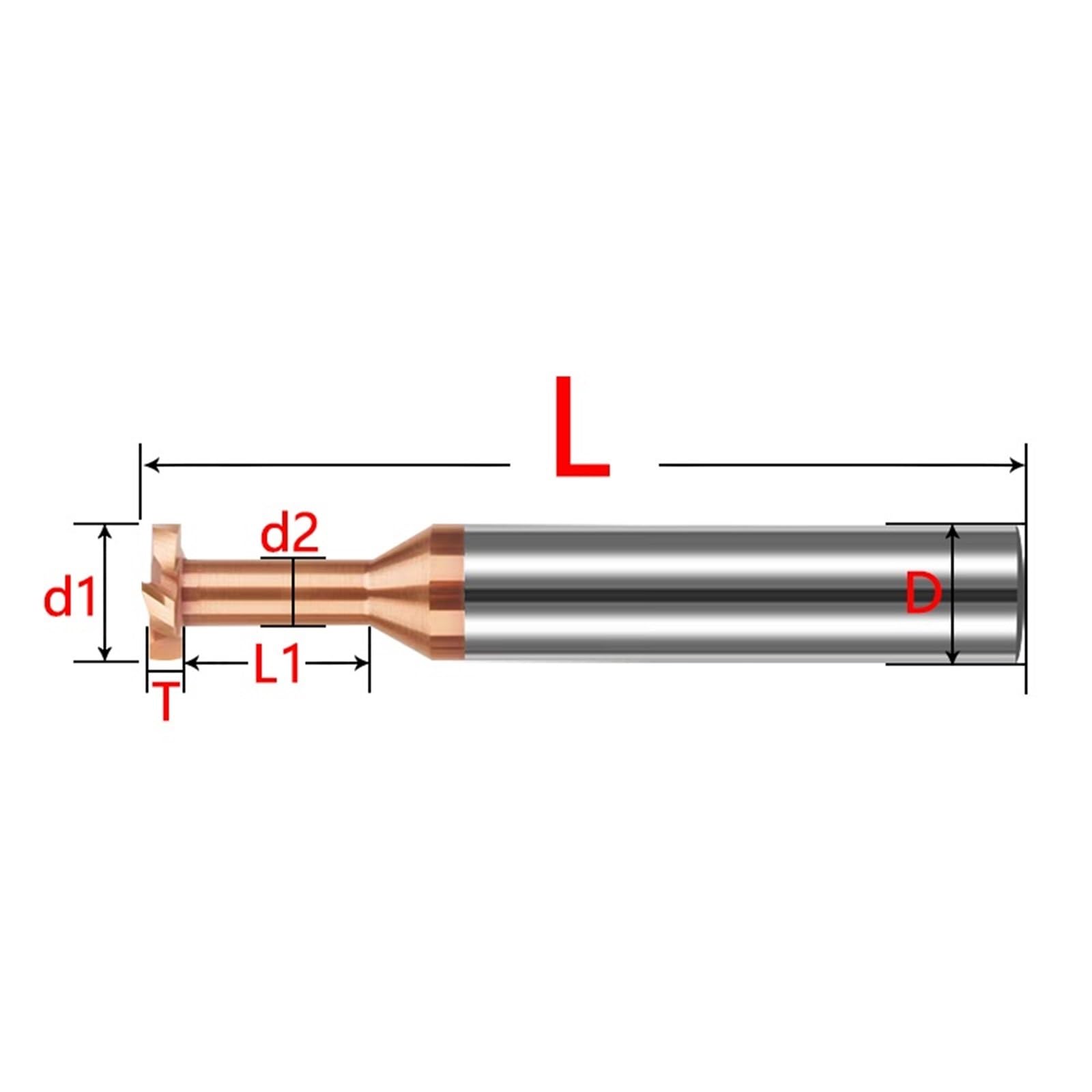 Frez do rowków Grubość 0,5 1,5-3 mm Powlekany metal Stal Narzędzie obróbki trzpieniowy z węglika spiekanego Do wiertarki stołowej(16mm)