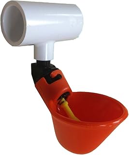 One (1) Automatic Waterer Drinker Cup and PVC Fitting Chicken Water Poultry Coop