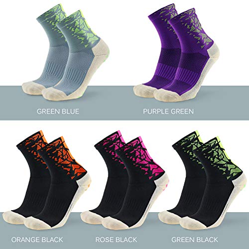 Andoer Meias antiderrapantes masculinas de basquete Meias esportivas de aderência Meias longas atlét