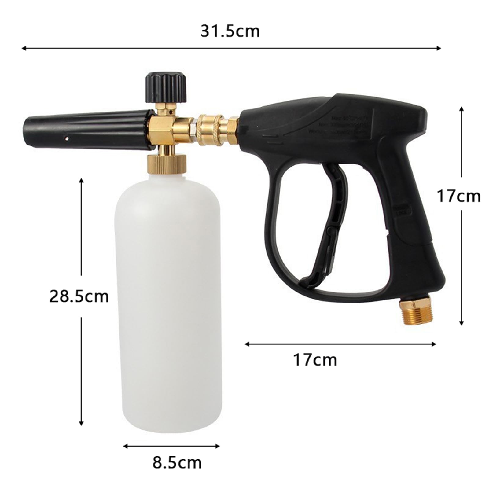 Pulverizador de espuma para lavado de coche con 5 boquillas y diseño de doble cabezal para un lavado y limpieza eficaces del coche