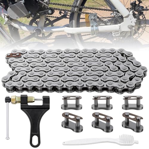 Podoy 415H Motorized Chain 110L Dirt Bike Chain Heavy Duty for 80cc 49cc 60cc 66cc 2 Stroke Engine...