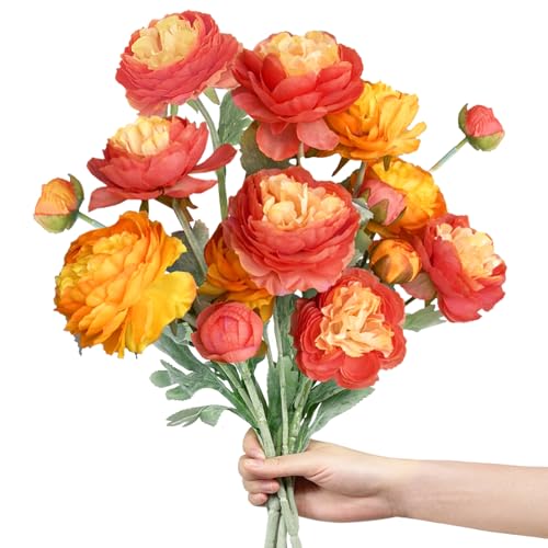 ROLLWAY 5 Bündel Kunstblumen Herbst Künstliche Blumen Wie Echt...