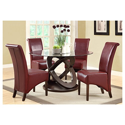 Monarch Specialties I Tempered Glass Dining Table, 48