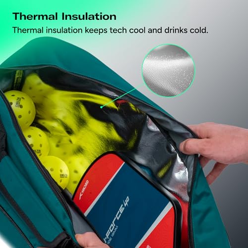 Image of HUNDRED Pickle Pack Pickleball Kit Bag | Spacious Paddle Sports Kit Bag with Large Compartment for Paddles, Shoes & Gear - Ideal for Sports, Gym & Travel | Unisex Design