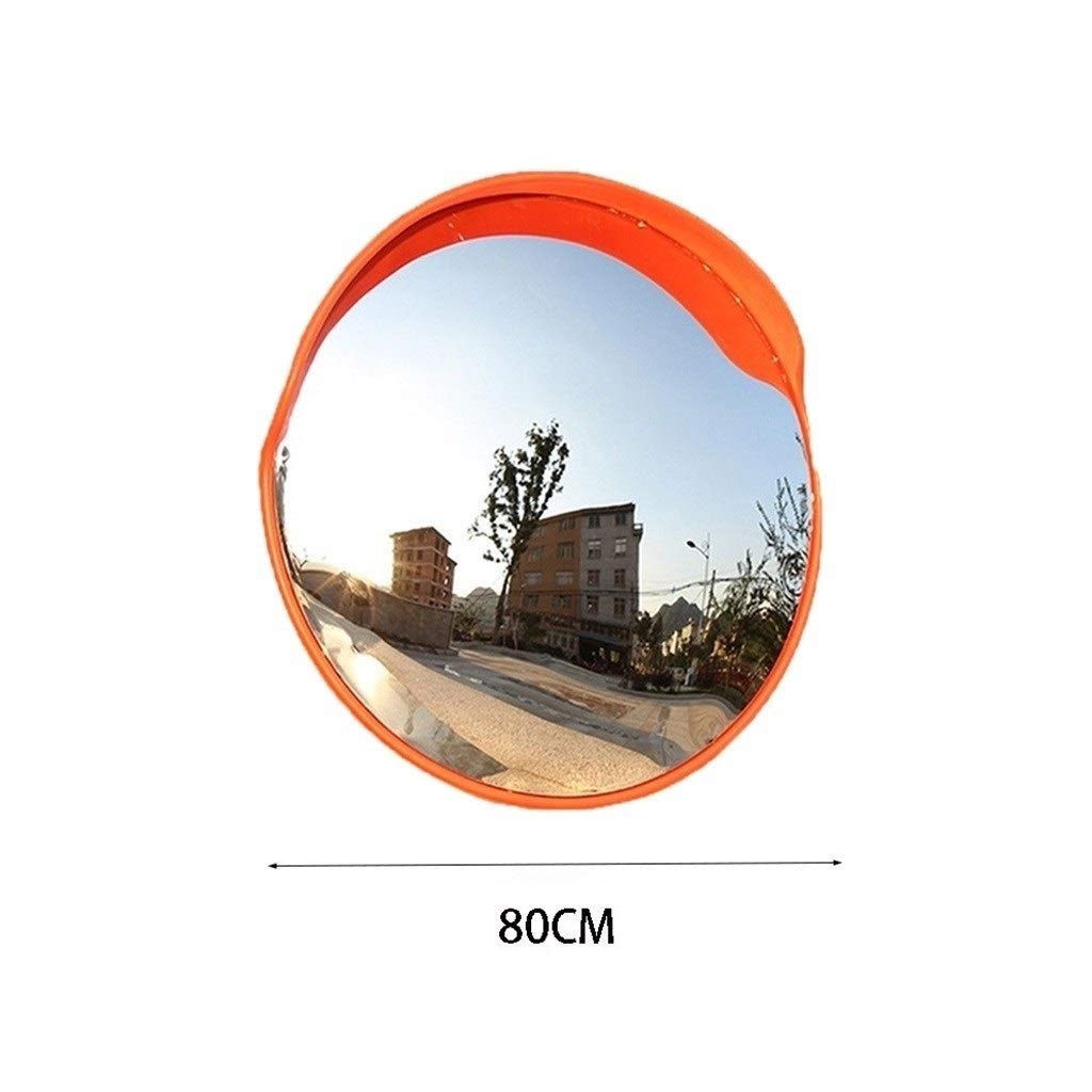 INUUXLG Blind Spot Mirror 80Cm Driveway Convex Safety Mirror,Traffic Security Blind Spot Convex Driveway Mirror for Road Safety Plastic Wide-Angle Lens/80Cm ()