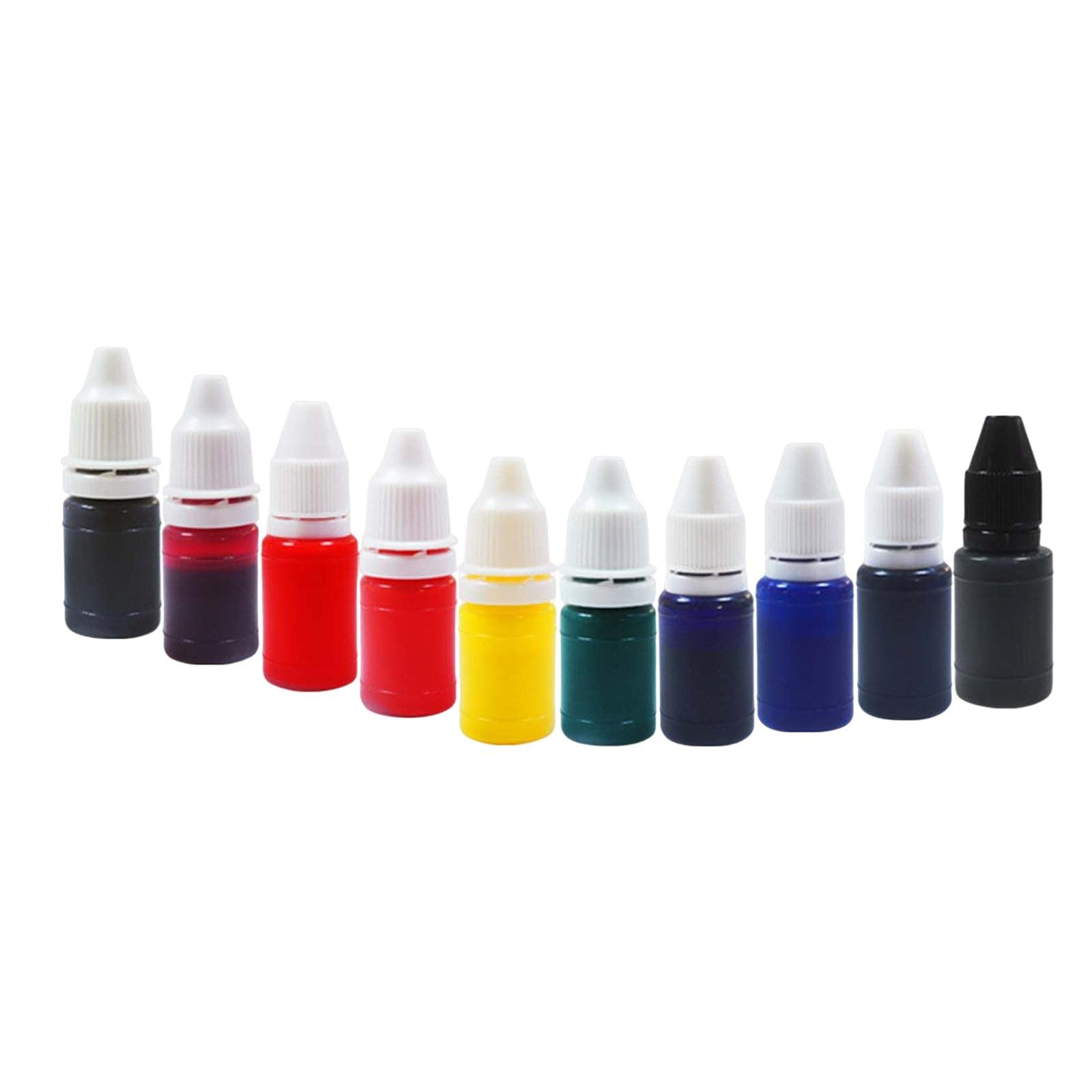 Pleayietoopiatiey 10Pcs Stamp Refill Inks Inking Bright Color Refill Ink Quick Drying, Type 4
