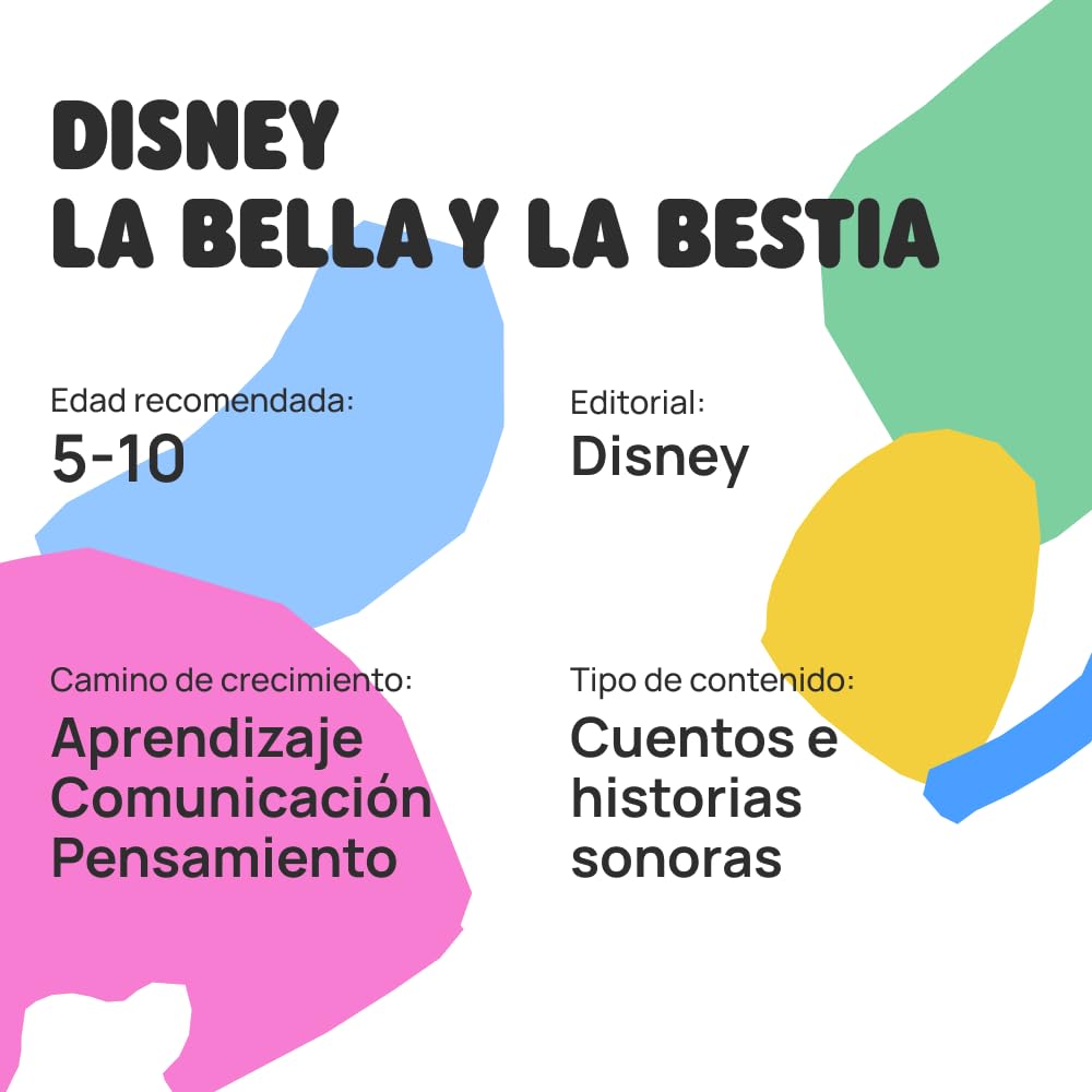 FABA Disco Sonoro Disney - La Bella y la Bestia - Historias sonoras para niños 5-10 años, Reproducción con el Cuentacuentos y FABA+, Juguete Educativo, versión en español — view 5
