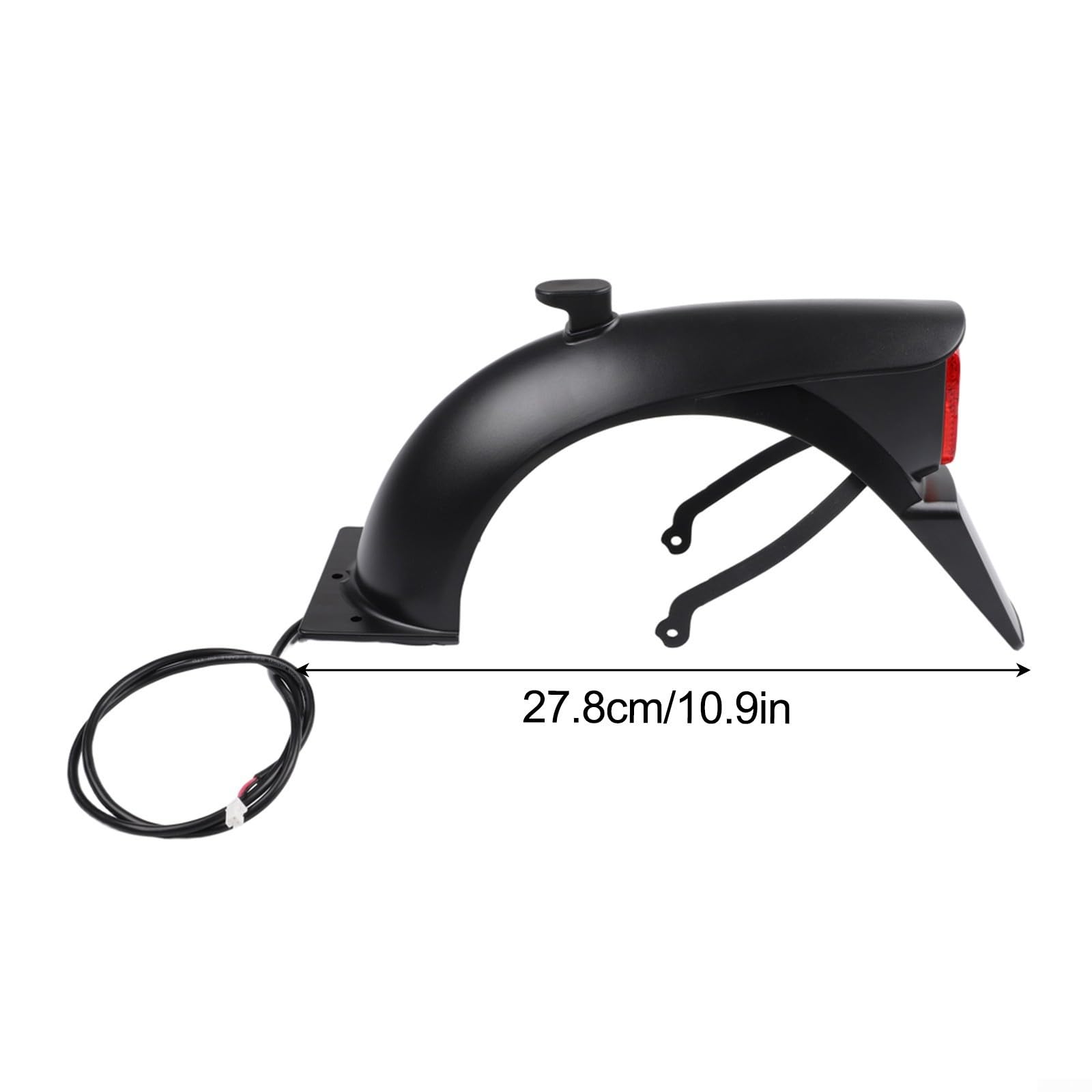 Arrière avec support de feu arrière pour scooter électrique Ninebot E2 et E2 Plus Noir ABS Garde-boue Assemblée Ducktail Design Protection contre l'eau