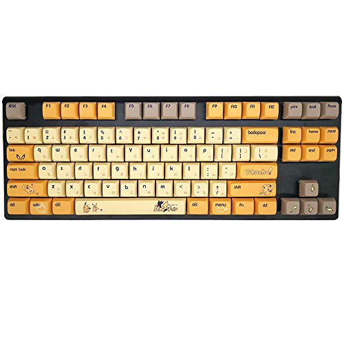 COSTOMキーキャップ Cherry MXキーキャップ スイッチ互換用キートップ 61/87/104 MXスイッチ用 メカニカルゲーミングキーボード用 耐摩耗 耐油性 引抜き工具付 (漫画2)