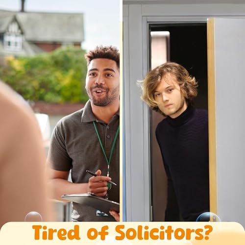 Image of Woodamore No Soliciting Sign For House Door - Do Not Knock Or Ring Doorbell Sign For Front Door Hanging, No Soliciting Signs For Home, No Solicitors Signs For Office