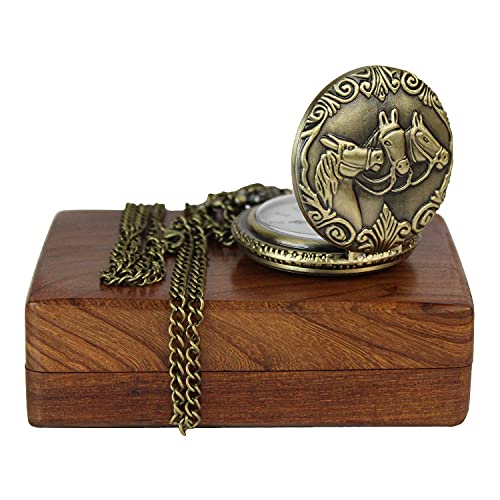Reloj de bolsillo ARTVARKO en acero inoxidable con medallón antiguo de gala