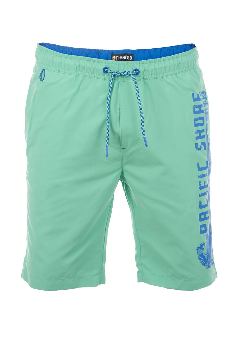 riverso RivJannik - Bañador corto para hombre (100 % poliéster, con cordón, estampado), color negro, azul, rojo, verde, naranja, tallas S, M, L, XL, XXL, 3XL, 4XL, 5XL