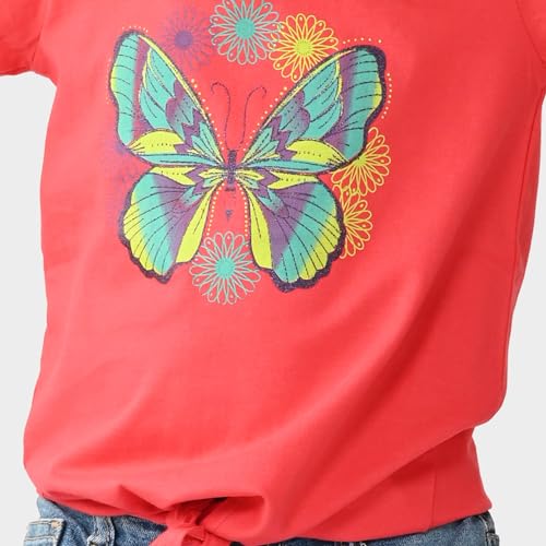 Image of BONKIDS Girls Tshirt (BON9475 4-5Y) Tomato Red