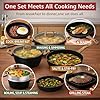 Bazova 23-Piece Pots and Pans Set Non Stick,Titanium Ceramic Cookware Set Non Toxic,Long-Lasting,PFAS Free,Induction Compatible,Complete Kitchen Set with 3 Frying Pans for All Cooking needs #3