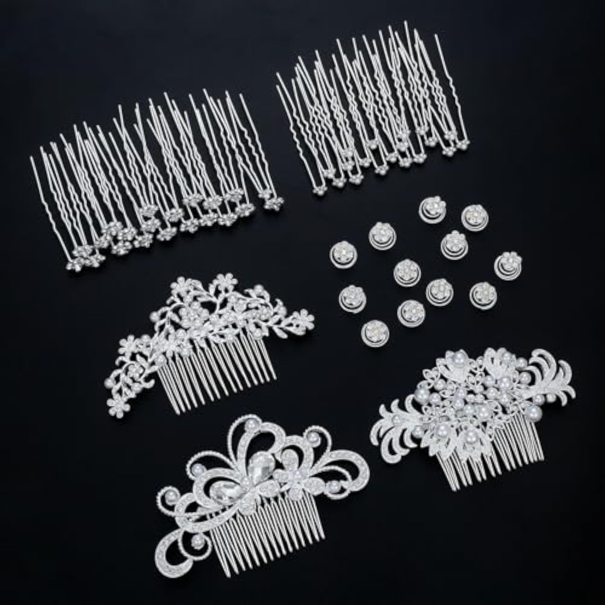 56 Pieces Wedding Bridal Hair Accessories Set