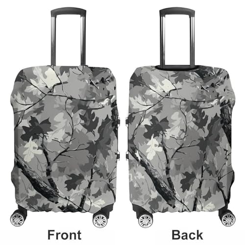 Camouflage Leaves Tree Branches Luggage Covers Washable Travel Suitcase Cover Elastic Baggage Protector3
