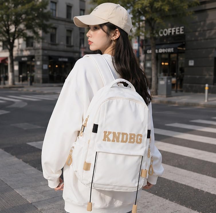 ARISEN BAG Unisex Korean Style Laptop Backpack 40L White - Image 5