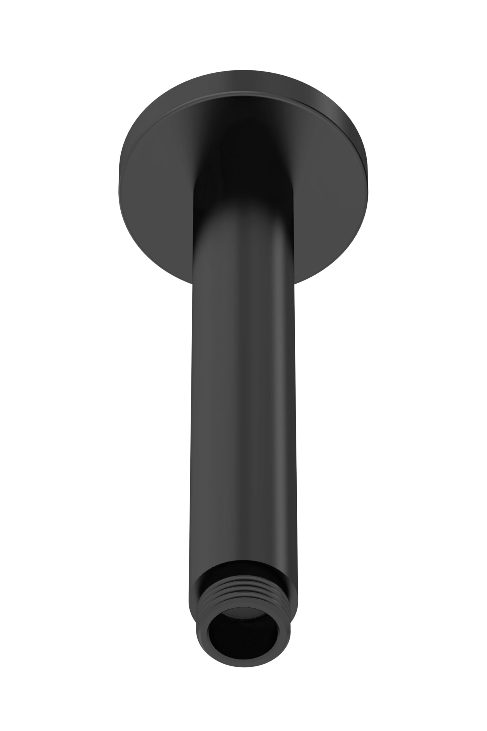 Round Ceiling Mount Shower Arm 150Mm - Matt Black 5056462691251