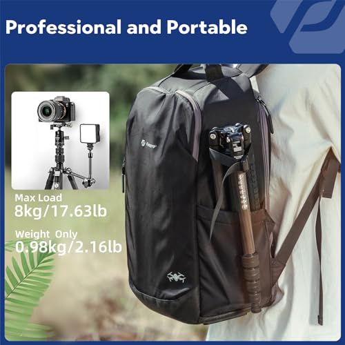 Image of Fotopro 62 inch Carbon Fiber Travel Tripod, Lightweight Compact Camera Tripod with Ball Head and Arca-Swiss Quick Release Plate, Detachable Monopod, Carry Bag, Load up to 8KG /17.63lbs, Weighs only 2lbs.