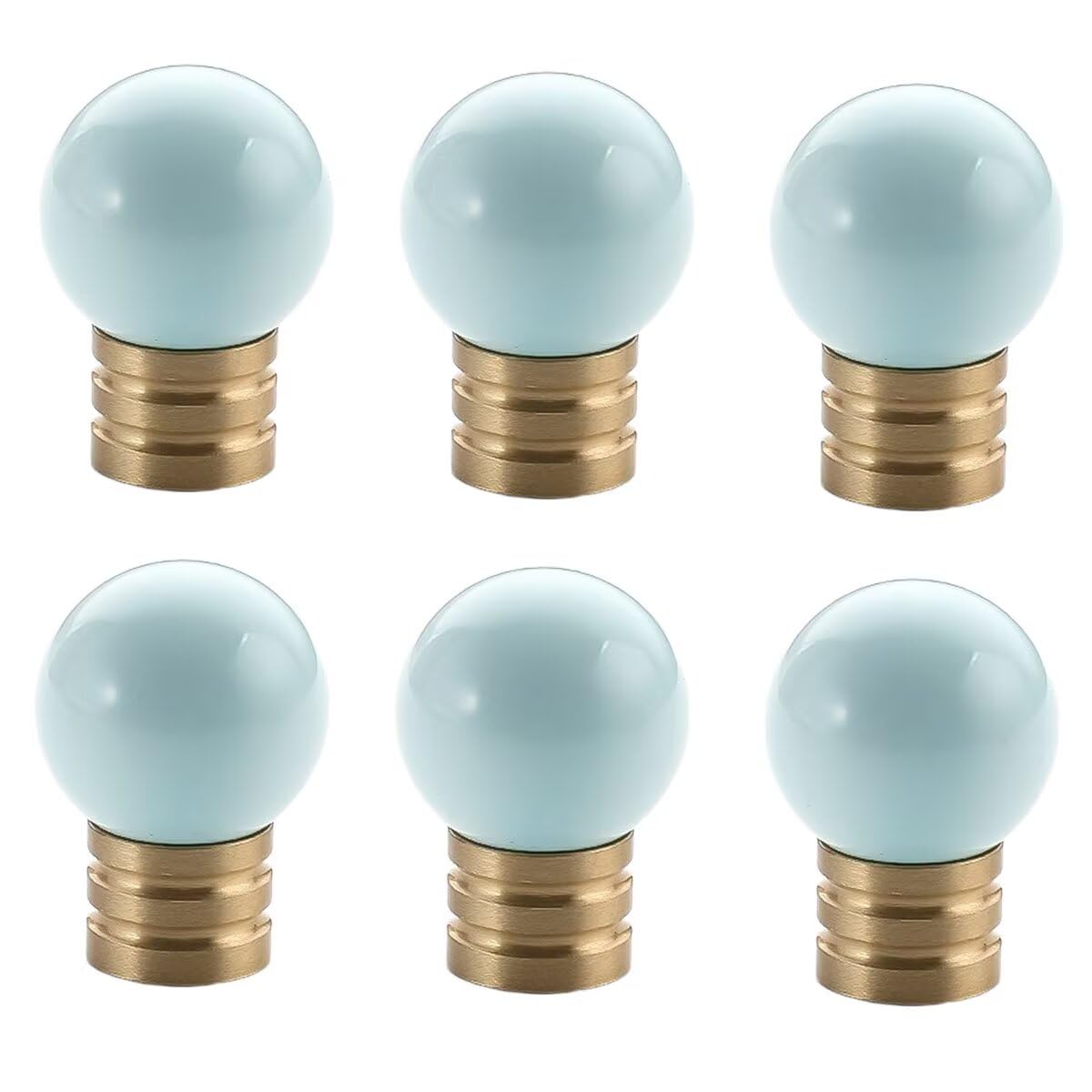Boutons de placard en aluminium et laiton haut de gamme x6