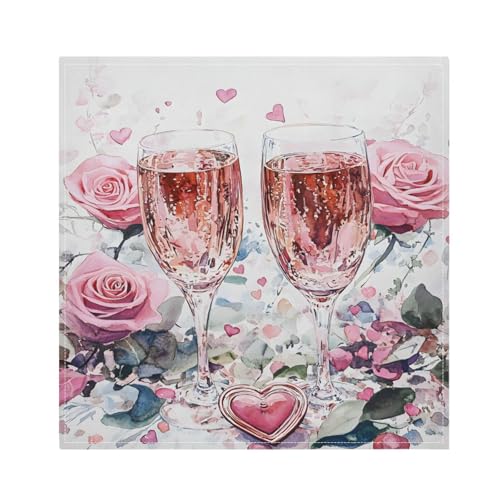 Servilletas de tela polyester set x6 20x20 in miniatura 1
