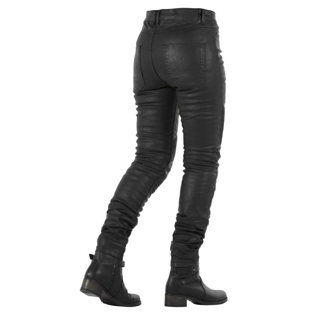 Overlap Stradale Jeans Femme Homologué Route, Noir, Taille 36