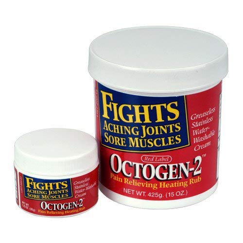 Octogen Pain Relieving Heating Rub, Red Label, Greaseless Formula, 15 oz